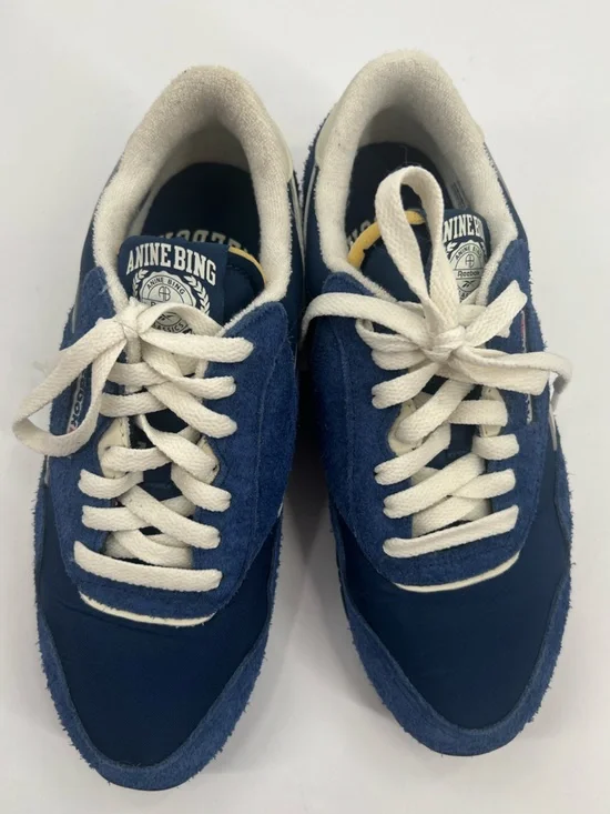 Anine Bing x Reebok Classic Nylon Shoes sneakers blue retro sz 37.5 Men 6 W 7.5 - Picture 4 of 11
